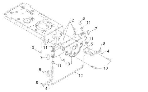Pivot Bar Diagram and Parts List for 2022 Yard Machines Lawn Tractor